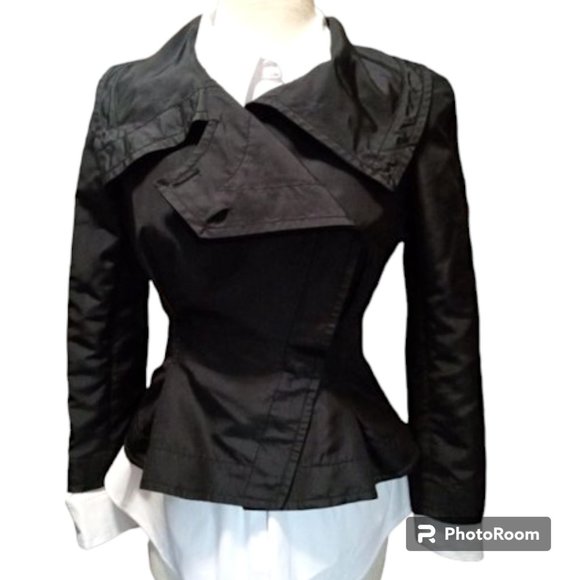 Vintage Giorgio Armani Short Black Jacket Small 4 - Picture 2 of 10